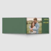 Romantische Grüne Zeitgenössische Fotografie Gästebuch (Voll)