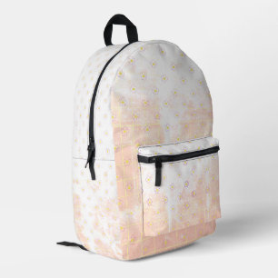 Romantische Grunge-Schultextur Gänseblümchen Blume Bedruckter Rucksack