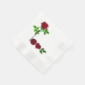 Romantische handbemalte Rose LIEBE Papier Napkins Serviette (Ecke)