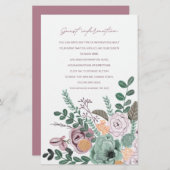 Romantische handgemalte Blume Gästebuch (Vorne/Hinten)