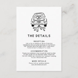 Romantische handgezeichnete kalte Hochzeitsdetails Begleitkarte