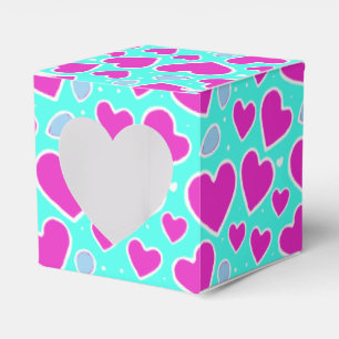 Romantische handgezeichnete rosa Herzchen - Valent Geschenkschachtel