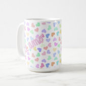 Romantische Handschrift: Amo Pastel Kaffeetasse (Vorderseite Links)