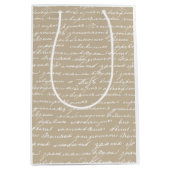 Romantische Handschrift Liebe Letter Writer Author Mittlere Geschenktüte (Vorderseite)