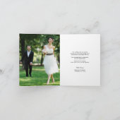 Romantische Handschrift Stilvolle Foto Hochzeit Dankeskarte (Innenseite)