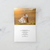 Romantische Handschrifts-Rosa-Skript-Foto-Hochzeit Dankeskarte (Innenseite)