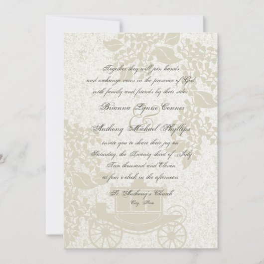 Romantische Heirat Einladung (Vorderseite)