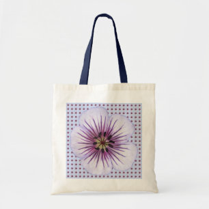 Romantische hellblaue Pelargonie-Blume Tragetasche