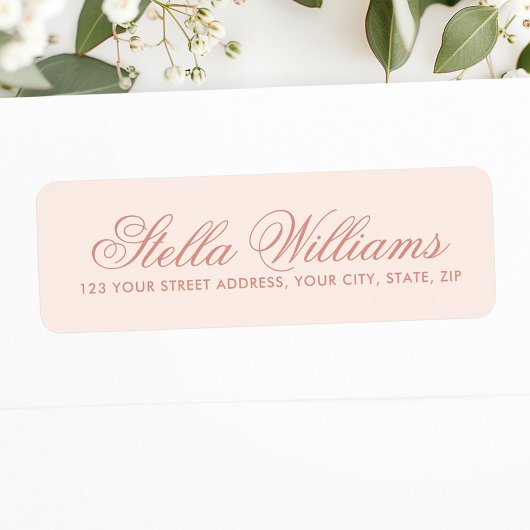 Romantische hellrot-rosa Kalligraphie