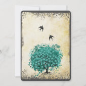 Romantische Herberge Leaf Aquamarine Treppe Einladung (Vorderseite)