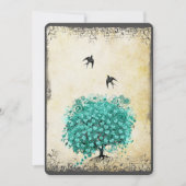 Romantische Herberge Leaf Aquamarine Treppe Einladung (Vorderseite)