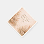 Romantische Herbst-Blumen-Brautparty Serviette (Ecke)