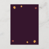 Romantische Herbst-Dahlia-Hochzeitsregistrierung Begleitkarte (Rückseite)