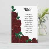 Romantische Herbst-rote Rose Einladung (Stehend Vorderseite)