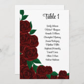 Romantische Herbst-rote Rose Einladung (Vorne/Hinten)