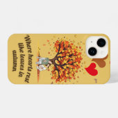 Romantische Herbstbaum Couple iPhone Case iPhone Hülle (Rückseite (Horizontal))