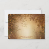 Romantische Herbstblätter und Kolumnen Hochzeitssz RSVP Karte (Rückseite)