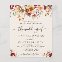 Romantische Herbstblumenhochzeit