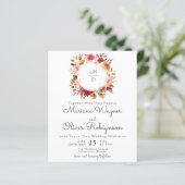 Romantische Herbstblüteneinladung (Stehend Vorderseite)