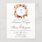 Romantische Herbstblüteneinladung (Vorderseite)