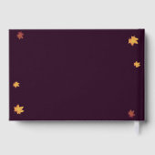 Romantische Herbstdahlia Hochzeit Gästebuch (Rückseite)