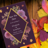 Romantische Herbstdahlia Hochzeit Save The Date