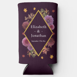 Romantische Herbstdahlia Hochzeit Selters Dosenkühler