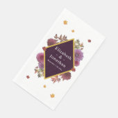 Romantische Herbstdahlia Hochzeit Serviette (Ecke)