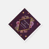 Romantische Herbstdahlia Hochzeit Serviette (Ecke)