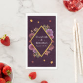 Romantische Herbstdahlia Hochzeit Serviette (Beispiel)