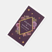 Romantische Herbstdahlia Hochzeit Serviette (Ecke)