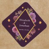 Romantische Herbstdahlia Hochzeit Untersetzer