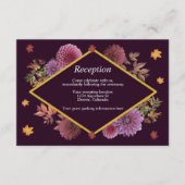 Romantische Herbstdahlia Hochzeitsempfehlung Begleitkarte (Vorderseite)