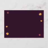 Romantische Herbstdahlia Hochzeitsempfehlung Begleitkarte (Rückseite)