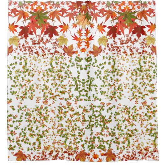 Romantische Herbstfarben Ahorn-Blätter Gedächtlich Duschvorhang (Vorderseite)
