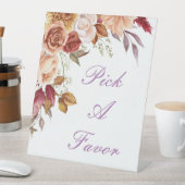 ROMANTISCHE HERBSTFARBEN BRAUTPARTY WELCOME SIGN SOCKELSCHILD (In Situ)