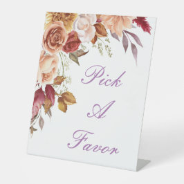 ROMANTISCHE HERBSTFARBEN BRAUTPARTY WELCOME SIGN SOCKELSCHILD