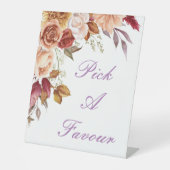 ROMANTISCHE HERBSTFARBEN BRAUTPARTY WELCOME SIGN SOCKELSCHILD (Vorderseite)