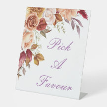 ROMANTISCHE HERBSTFARBEN BRAUTPARTY WELCOME SIGN