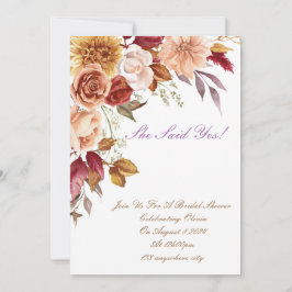 ROMANTISCHE HERBSTFARBEN BRIDAL SHOWING INVITATION EINLADUNG