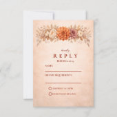 Romantische Herbstgartenhochzeit RSVP Karte (Vorderseite)