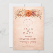 Romantische Herbstgartenhochzeit Save The Date (Vorderseite)