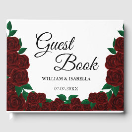 Romantische Herbsthochzeit im Freien herrliche Rot Gästebuch