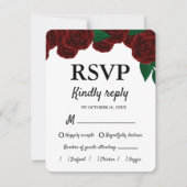 Romantische Herbsthochzeit im Freien schöne Rote R RSVP Karte (Vorderseite)
