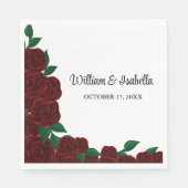 Romantische Herbsthochzeit im Freien schöne Rote R Serviette (Vorderseite)