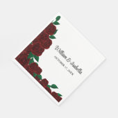 Romantische Herbsthochzeit im Freien schöne Rote R Serviette (Ecke)