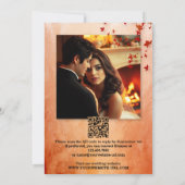 Romantische Herbsthochzeit klassisch italienisch A Einladung (Rückseite)