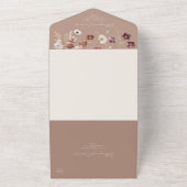 Romantische Herbsthochzeit Wildblume All In One Einladung (Außenbereich)