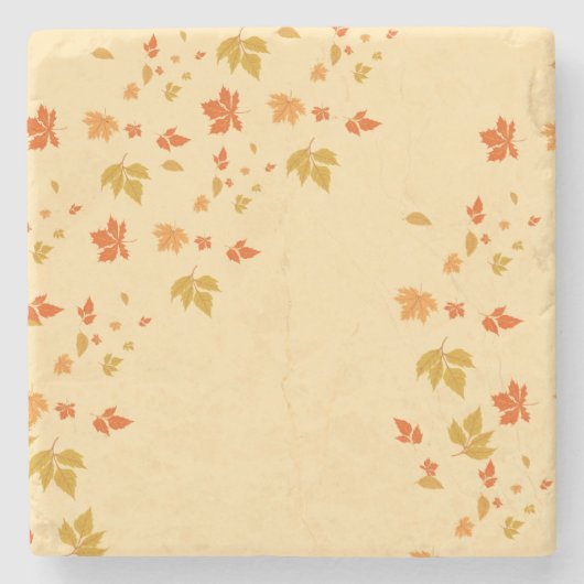 Romantische Herbstleaves Elfenbein Steinuntersetzer (Vorderseite)