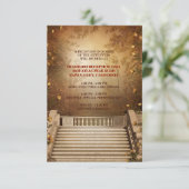 Romantische Herbstleaves und Empfang-Card Begleitkarte (Stehend Vorderseite)